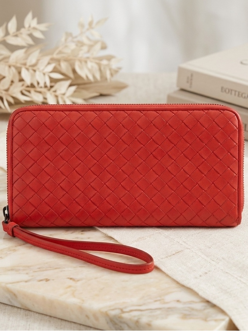 Bottega Veneta Intrecciato long zip-around wallet